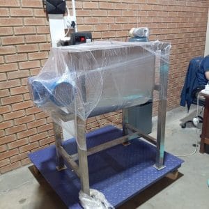 SME Machinery meat mixer wrapped and ready for delivery